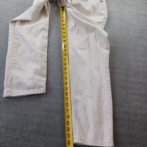 We the free Winter White Cream Ivory Denim Overalls Womens XS 28" Inseam - Picture 6 of 10